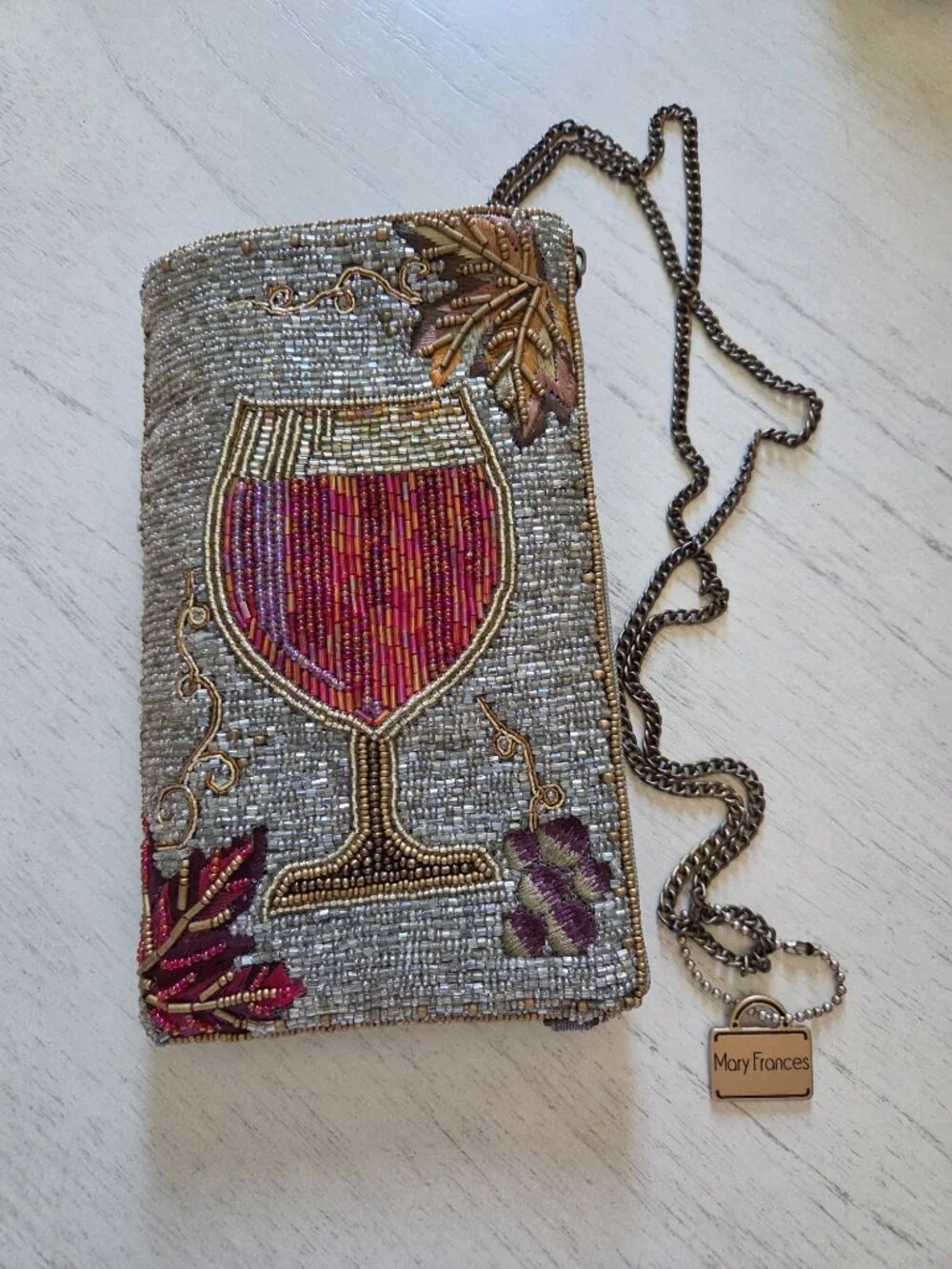 Mary Frances Wine Time Crossbody Phone Bag